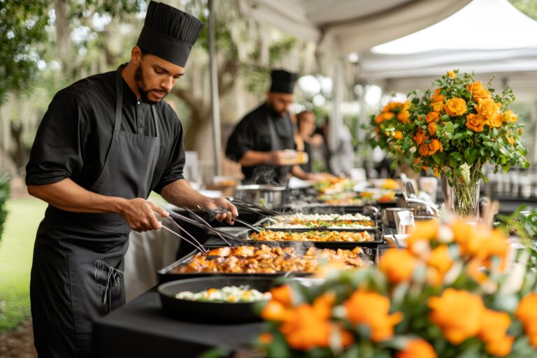 check setting up catering display