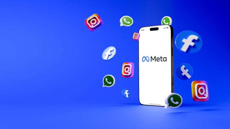phone with META on display
